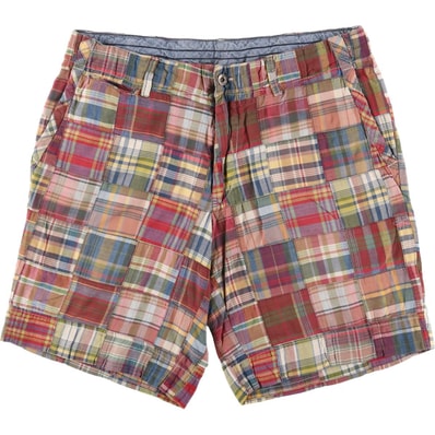 古着 ラルフローレン Ralph Lauren POLO by Ralph Lauren チェック柄 パッチワーク コットンショーツ ショートパンツ メンズw37相当/eaa558092