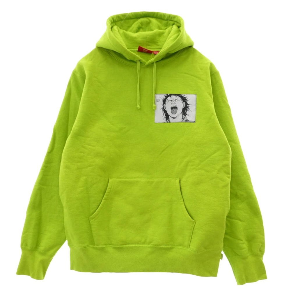 Supreme シュプリーム パーカー 17AW AKIRA Patches Hooded Sweatshirt アキラ パッチ フーデッド フーディ パーカー ライトグリーン系 L【中古】
