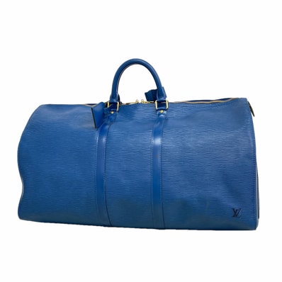 【6ia0285】ルイヴィトン ボストンバッグ エピ キーポル55 M42955 トレドブルー【中古】メンズ レディース ユニセックス