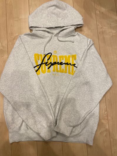 Supreme Embroidered Chenille Hooded Sweatshirt "Ash Grey"