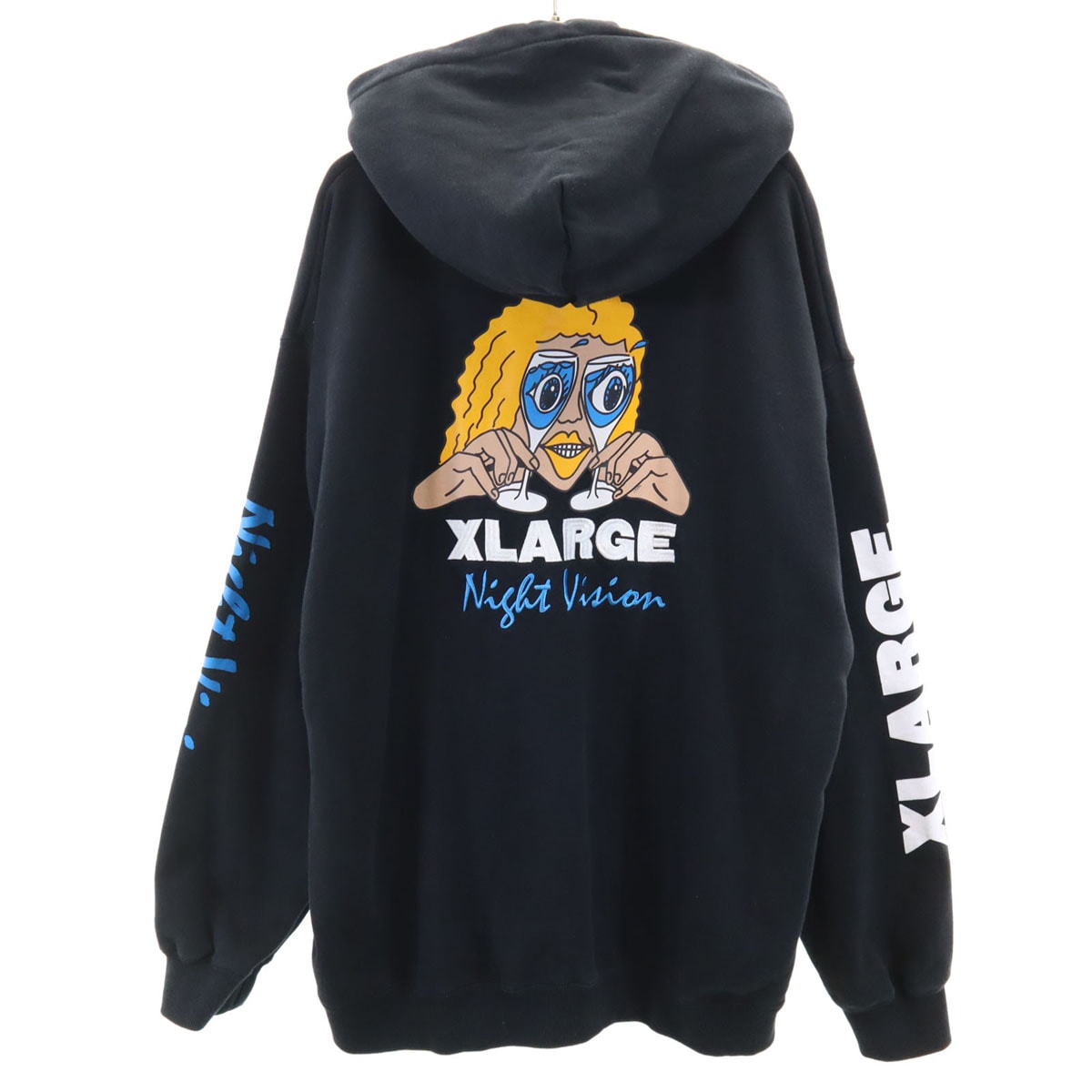 XLARGE エクストララージ NIGHT VISION 長袖 スウェットパーカー L ブラック