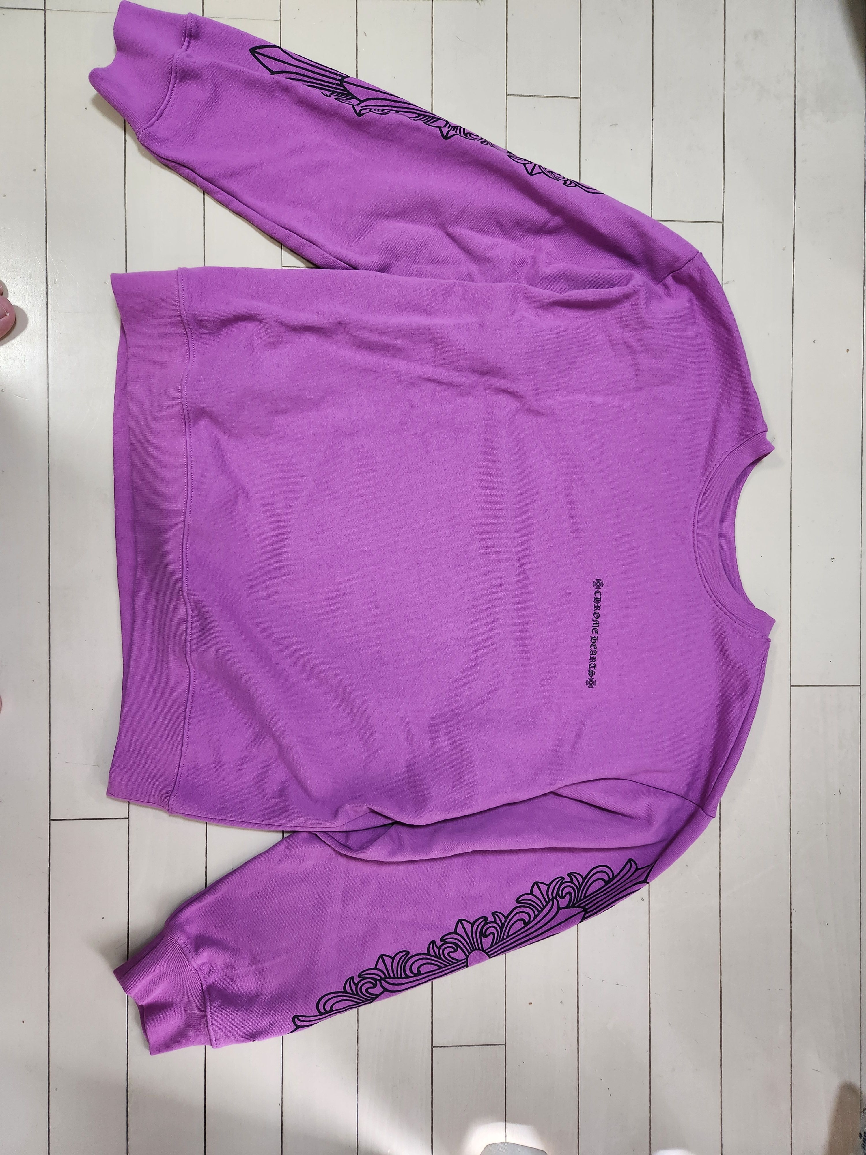 Chrome Hearts Matty Boy Spider Web Crewneck Sweatshirt "Purple"