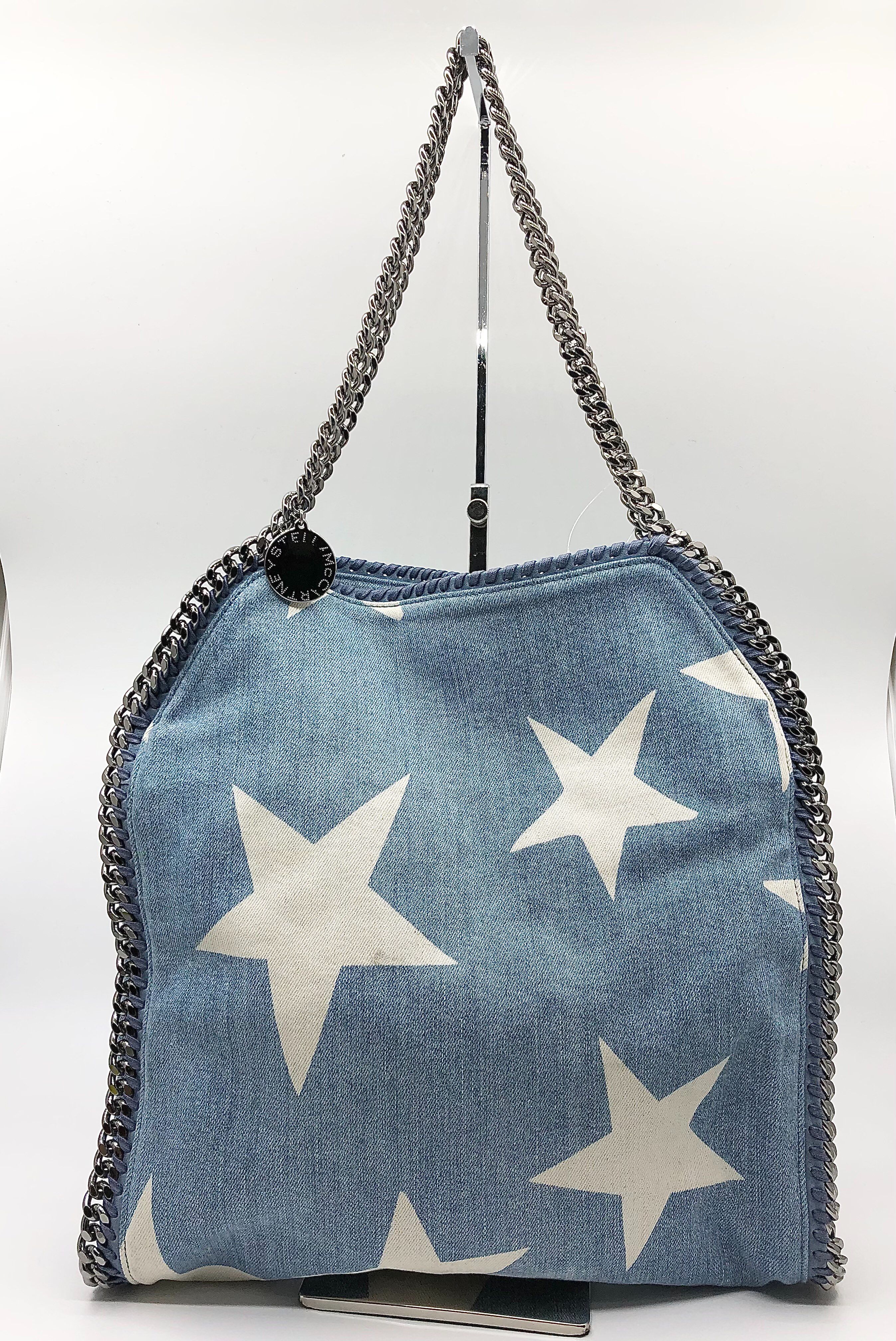 Stella McCartney Falabella Denim Star Tote Bag