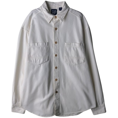 古着 90年代 ギャップ GAP オールドギャップ 長袖 コットンシャツ メンズL相当/eaa619755