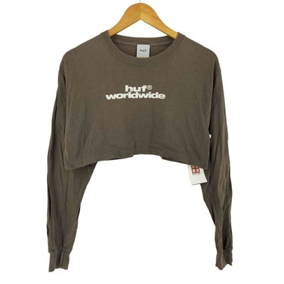 フロントプリントクルーネックL/S Tシャツ【1143871490934】