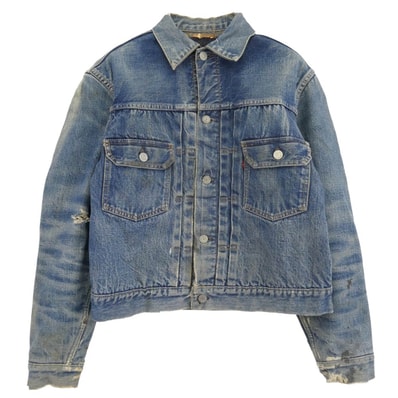 Levi's リーバイス デニムジャケット 50s 60s 517XX ハギ付き ブランケット ボタン裏刻印17 2nd デニム ジャケット【中古】