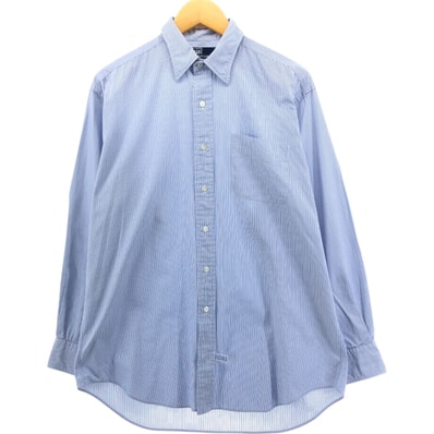 古着 ラルフローレン Ralph Lauren POLO by Ralph Lauren CHATFIELD マルチストライプ 長袖 コットンストライプシャツ メンズM相当/eaa554353