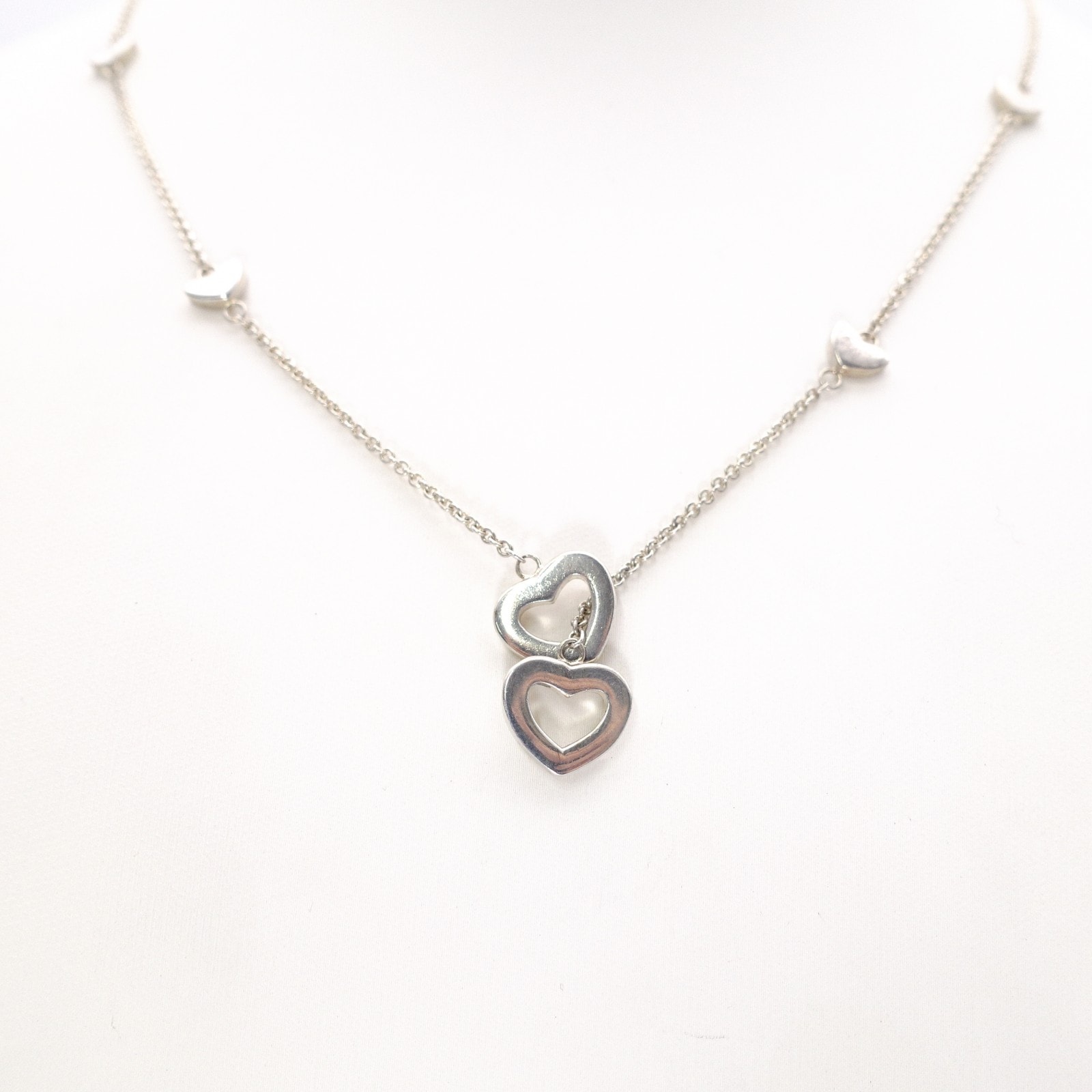 ティファニーラリアット ハートリンクネックレス レディース