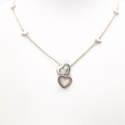 ティファニーラリアット ハートリンクネックレス レディース