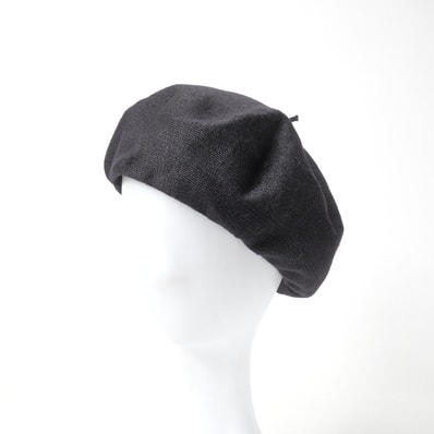 ■美品■Christian Dior クリスチャンディオール ベレー帽 サイズU 帽子 ロゴプレート ユニセックス フランス製 ブランド古着【中古】20260605/RA9608