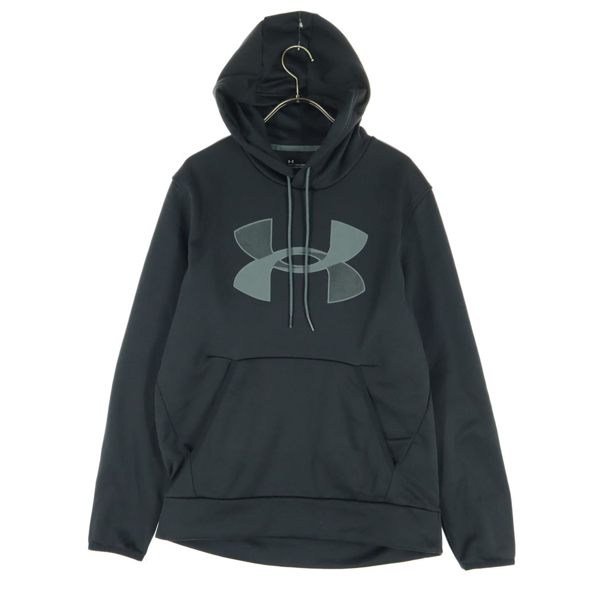 UNDER ARMOUR アンダーアーマー プリントロゴ 長袖 パーカー M ブラック