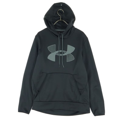 UNDER ARMOUR アンダーアーマー プリントロゴ 長袖 パーカー M ブラック
