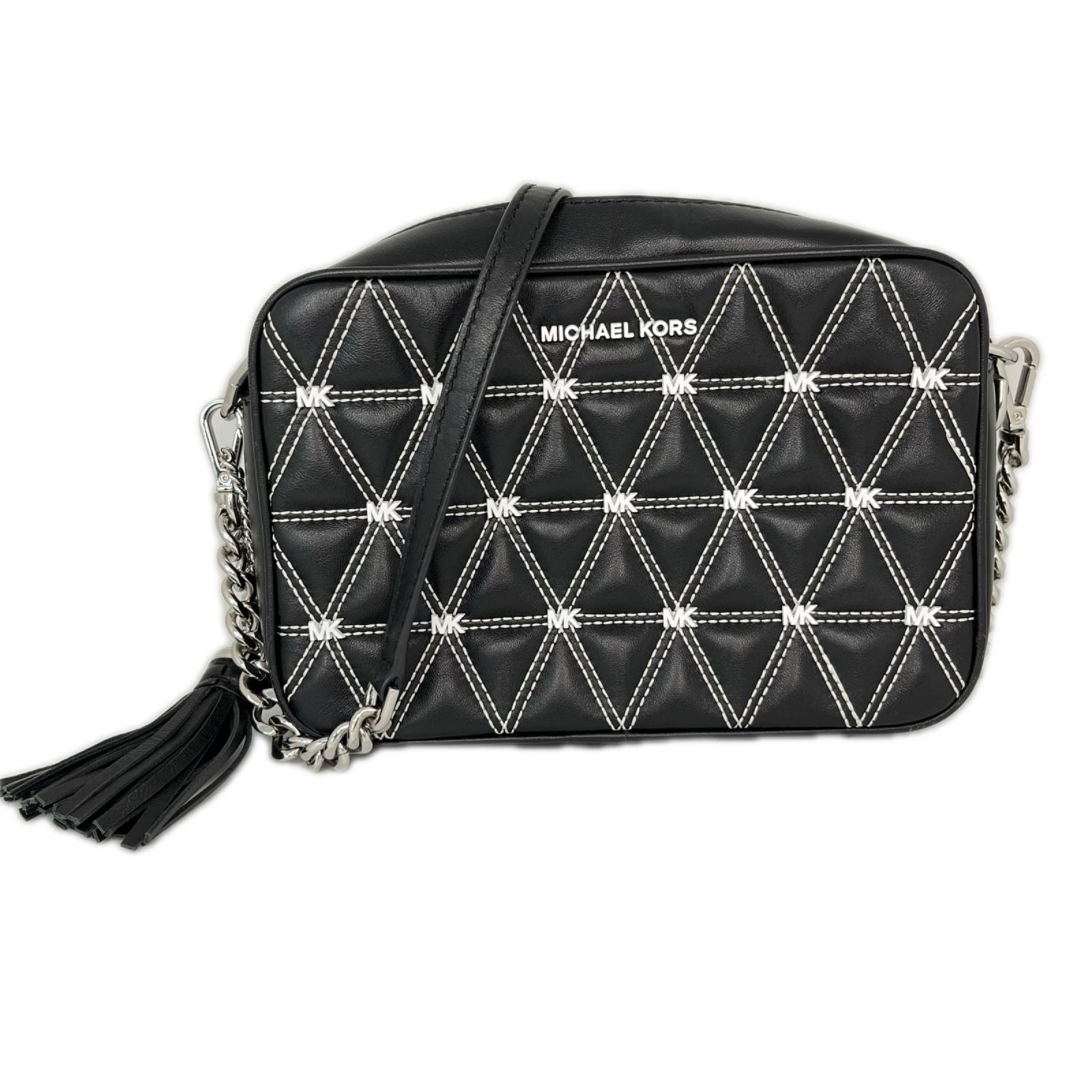 MICHAEL KORS マイケルコース ジニー ミディアム キルテッドレザー クロスボディバッグ ショルダーバッグ 32S9SF5M2Y ブラック