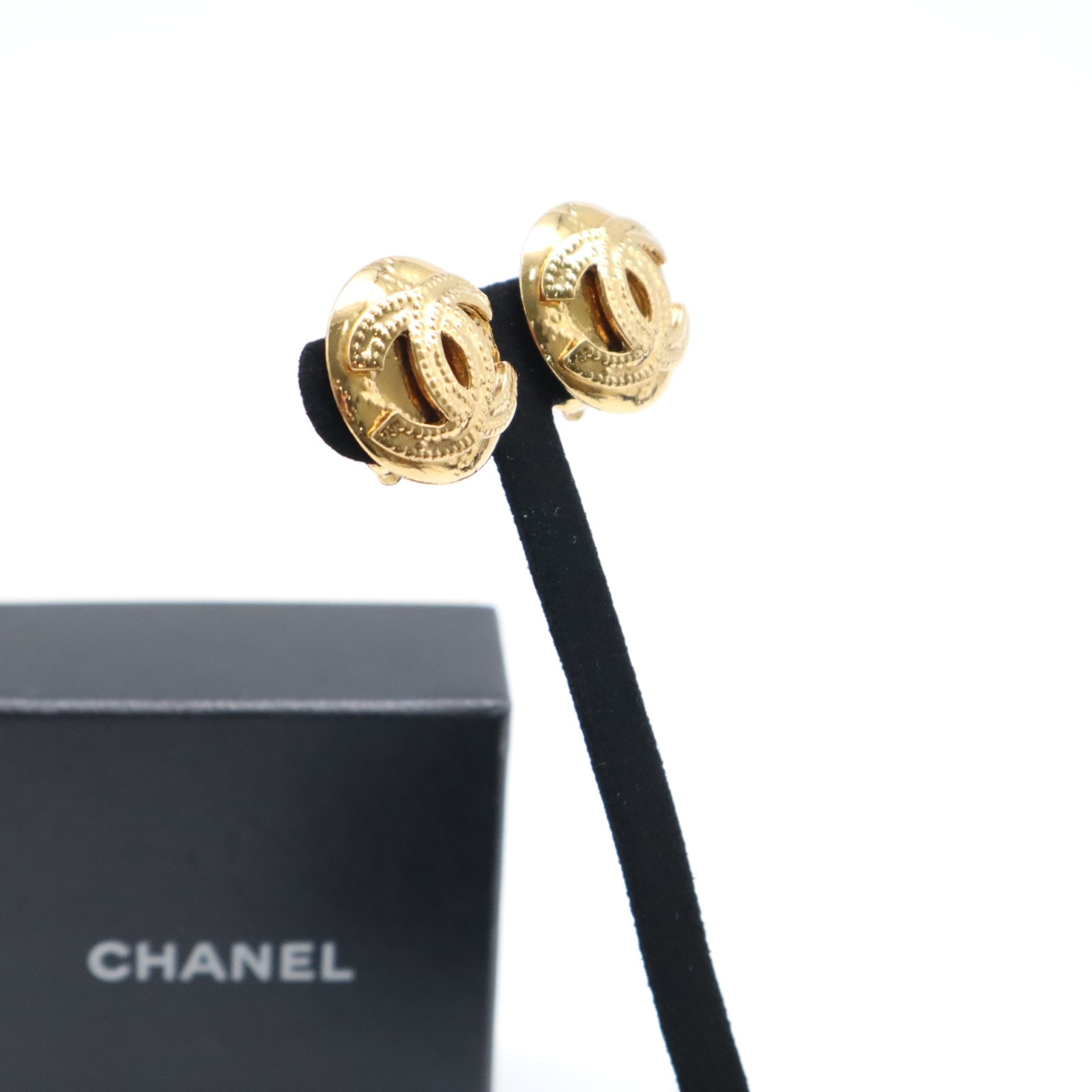 美品 CHANEL シャネル ココマーク イヤリング ピアス ゴールド GP レディース