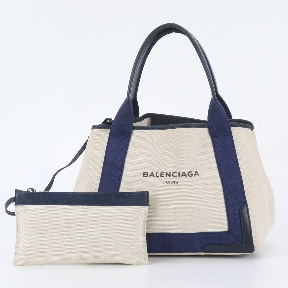 ■美品 バレンシアガネイビー カバ カバス 339933 トート バッグ