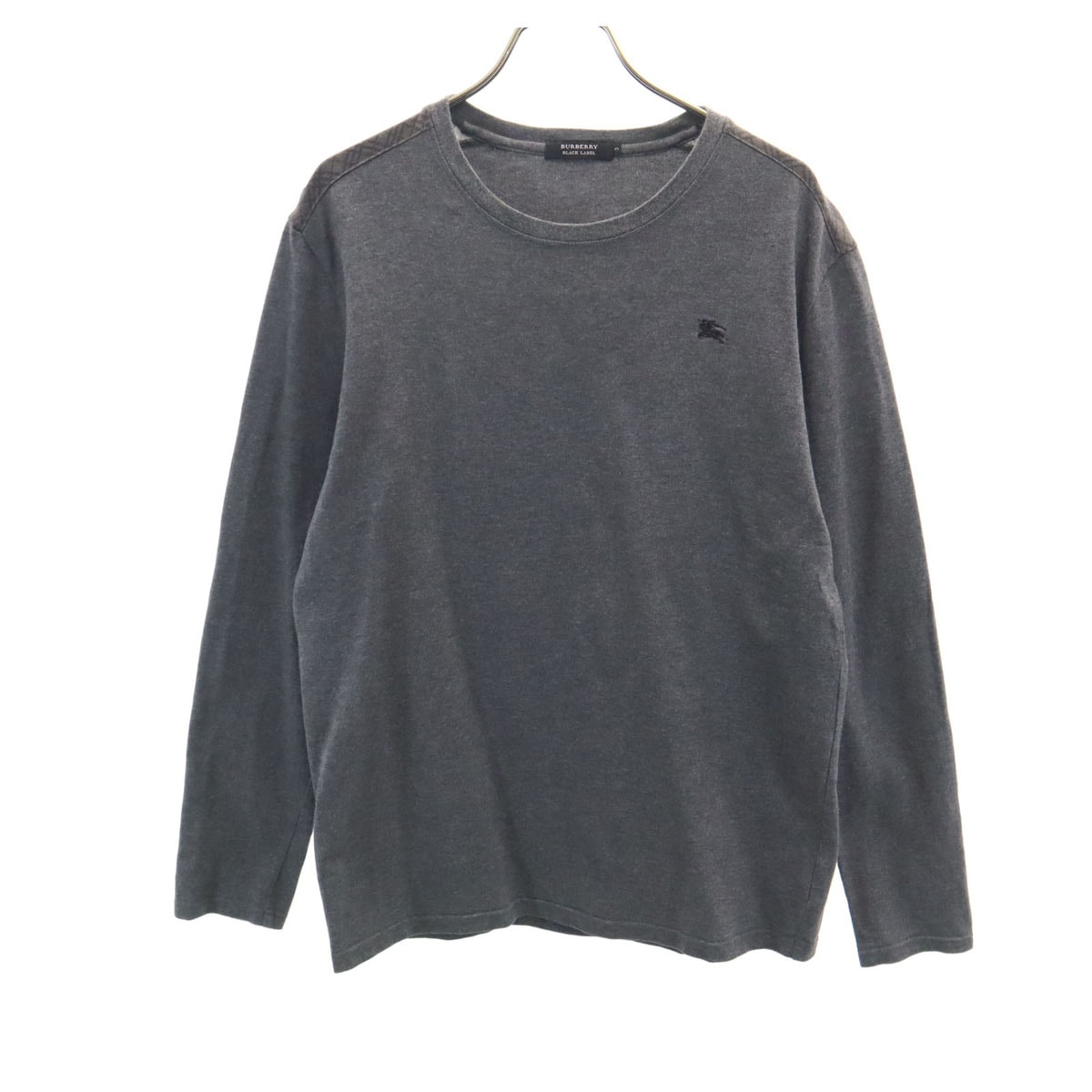 BURBERRY BLACK LABEL バーバリーブラックレーベル 日本製 長袖 Tシャツ 3 グレー 三陽商会 ロンT