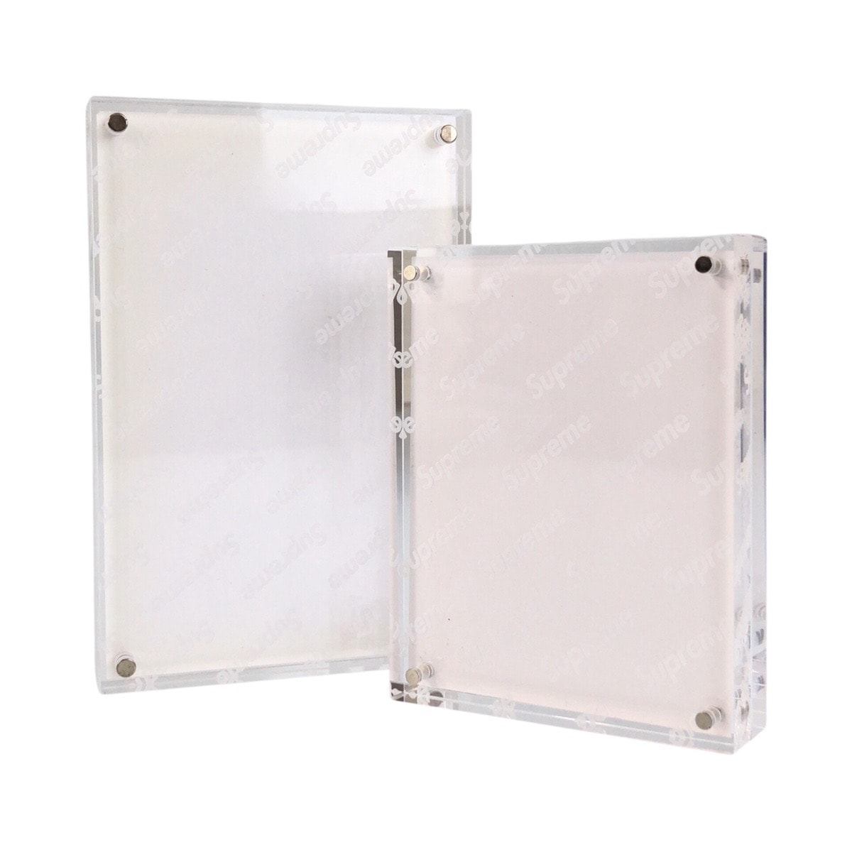 新品未使用 Supreme シュプリーム Acrylic Photo Frame 2個セット クリア アクリル フォトフレーム 603052 【中古】