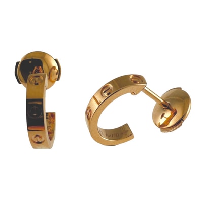 カルティエ ミニラブ ピアス 18金 K18ピンクゴールド レディース CARTIER 中古