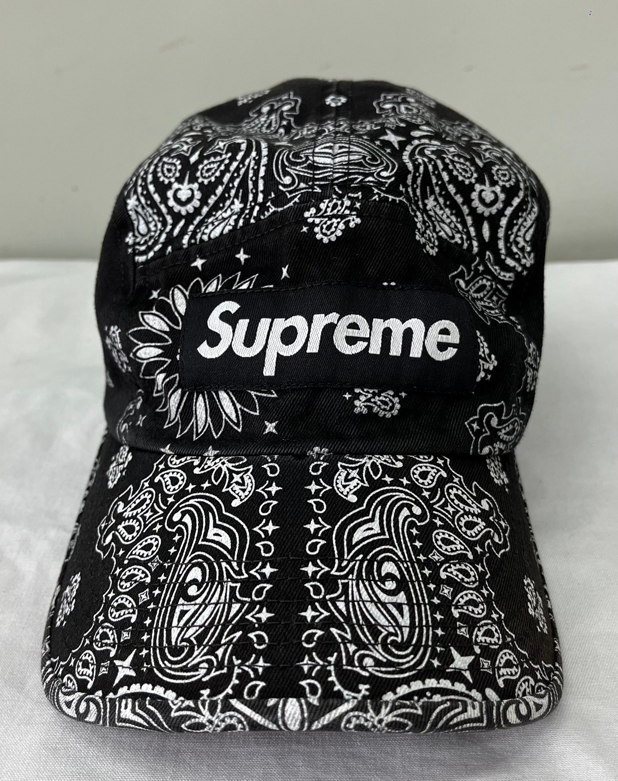 Supreme Bandana Camp Cap "Black"