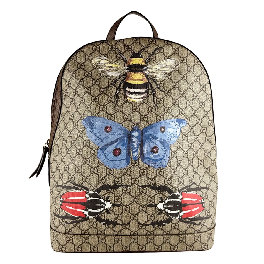 グッチ GUCCI リュック GGスプリームキャンバス ブラウン ユニセックス 419584【中古】 z10099