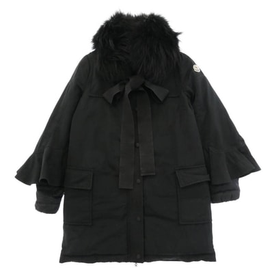 MONCLER モンクレール Sacai サカイ × sacai サカイ SHIO ファー ダウンジャケット ブラック系【中古】