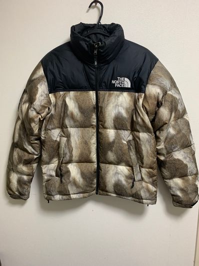Supreme x The North Face Fur Print Nuptse Jacket "Brown"