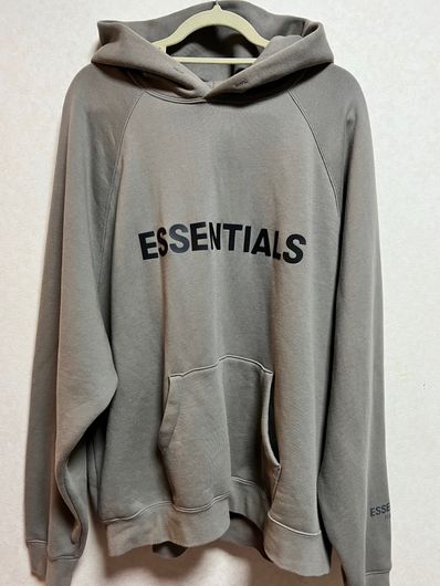 FEAR OF GOD ESSENTIALS 3D Silicon Applique Pullover Hoodie "Charcoal"