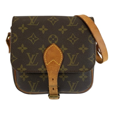 LOUIS VUITTON ルイヴィトン モノグラム カルトシエールPM ブラウン ゴールド金具 PVC レザー/ ショルダーバッグ ポシェット 1-0294283 【中古】