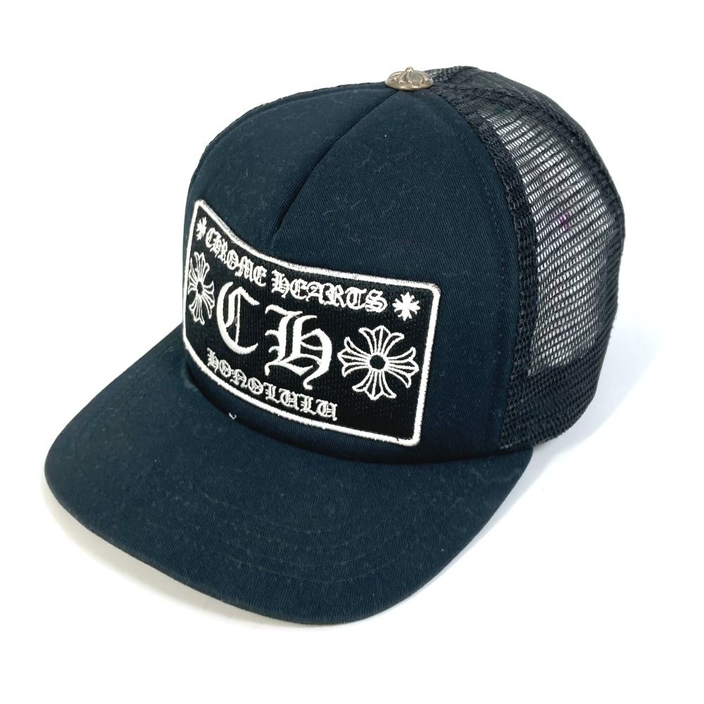 クロムハーツ クロスボール CHロゴ メッシュ キャップ コットン ブラック