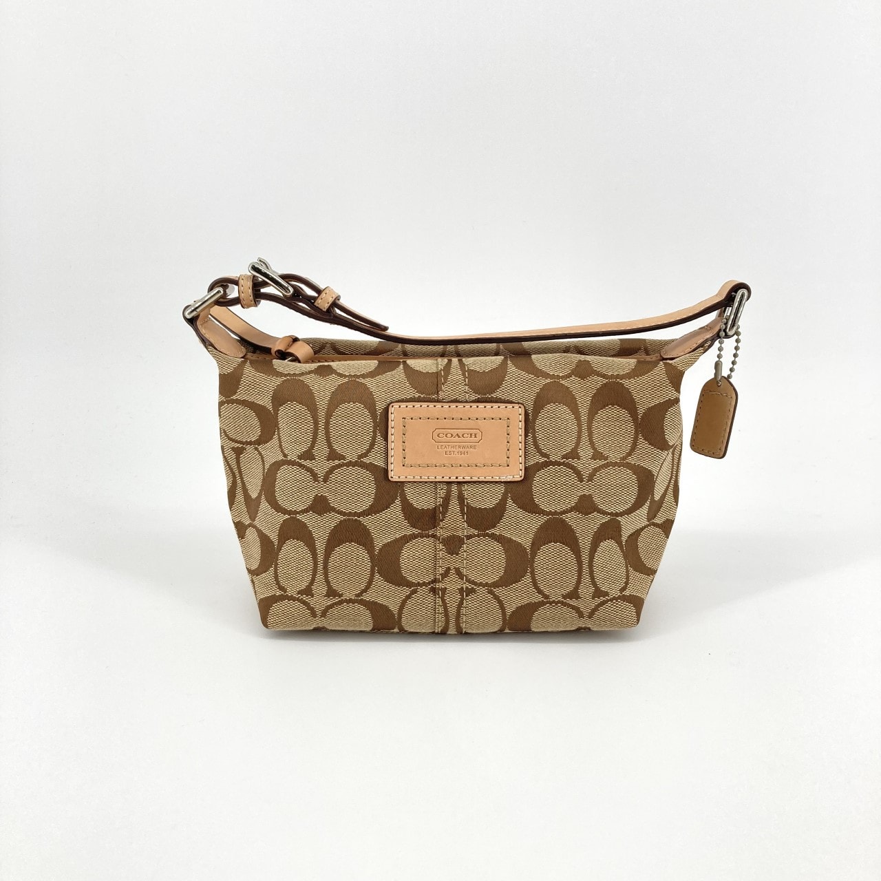 COACH(コーチ) シグネチャー柄 キャンバス地 ハンドバッグ ベージュ