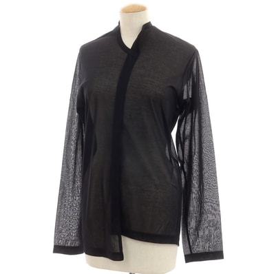 【中古】ジュンヤワタナベ JUNYA WATANABE 2024年春夏 コットンナイロン シアー 長袖カットソー ブラック【サイズS】【レディース】