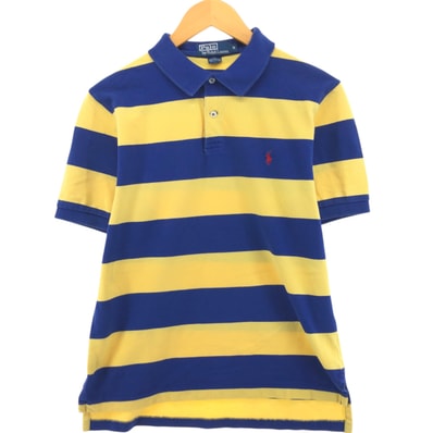 古着 ラルフローレン Ralph Lauren POLO by Ralph Lauren 半袖 ボーダー ポロシャツ メンズM相当/eaa560919
