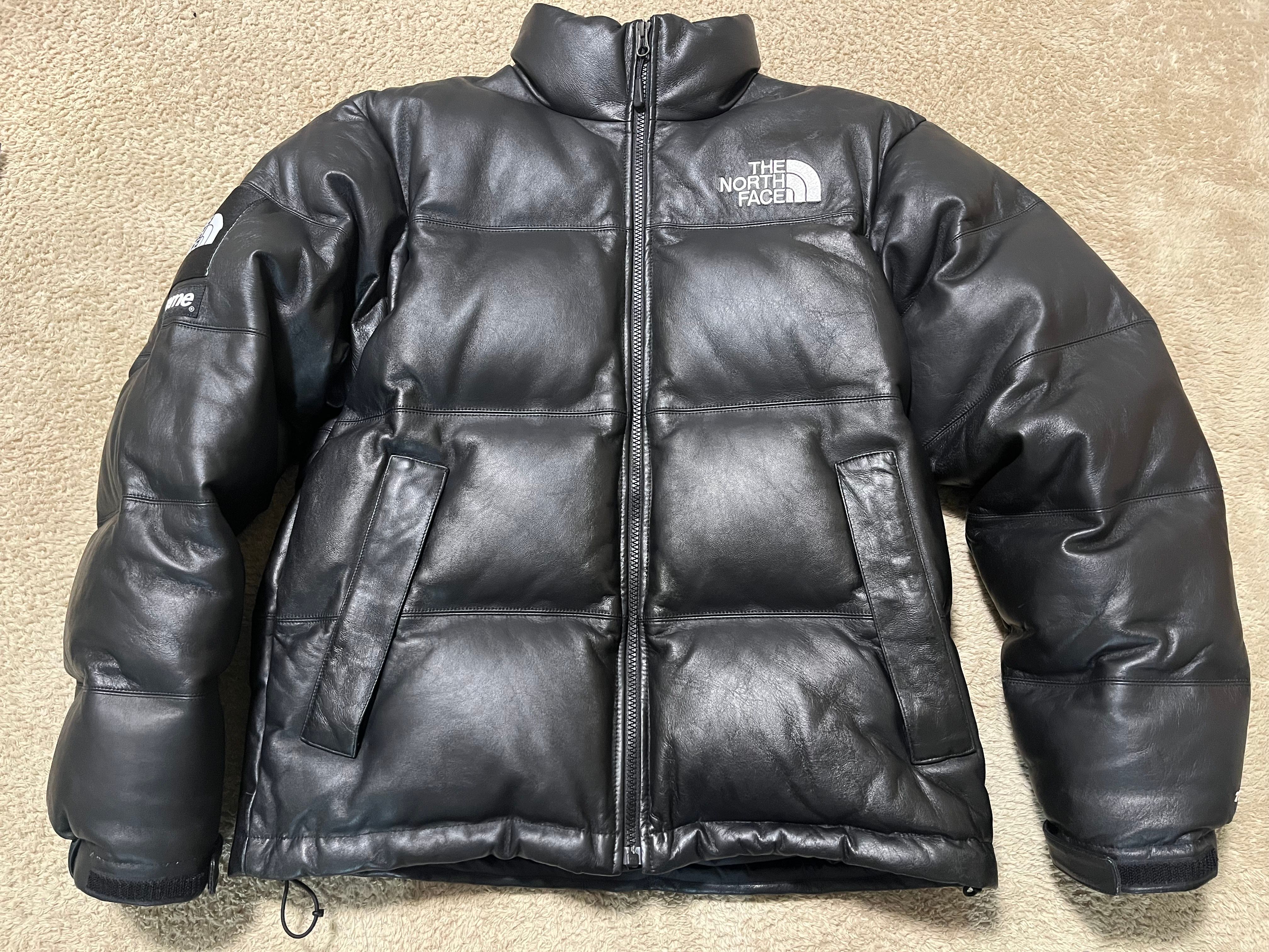 Supreme x The North Face Leather Nuptse Jacket "Black"