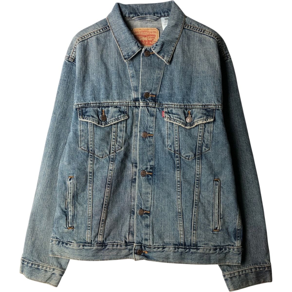 古着 00年代 リーバイス Levi's デニムジャケット Gジャン メンズL相当/eaa630176