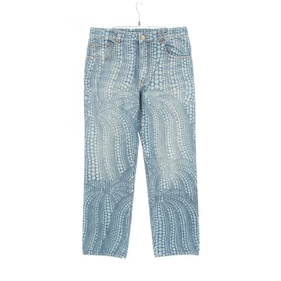 ルイ・ヴィトン LOUIS VUITTON LV × YK オールオーバーパンプキン デニムパンツ 衣料品 ボトムス コットン メンズ ブルー系 【中古】