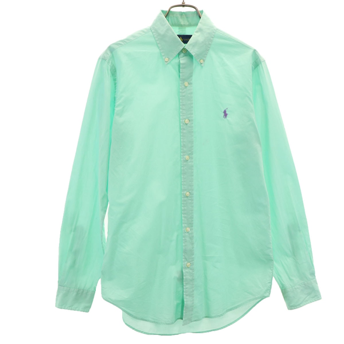 RALPH LAUREN ラルフローレン 長袖 ボタンダウンシャツ XS グリーン系