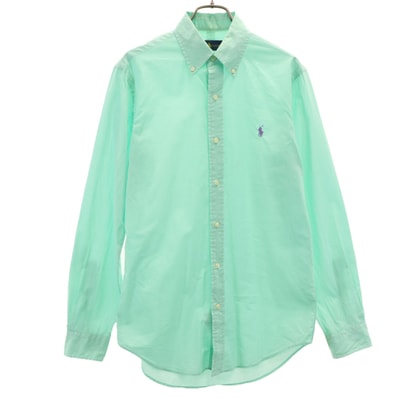 RALPH LAUREN ラルフローレン 長袖 ボタンダウンシャツ XS グリーン系