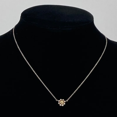 TIFFANY&Co.(ティファニー) パロマ ピカソ ジョリービーズ フラワー Ag925 ネックレス 2.37g シルバー×ゴールド