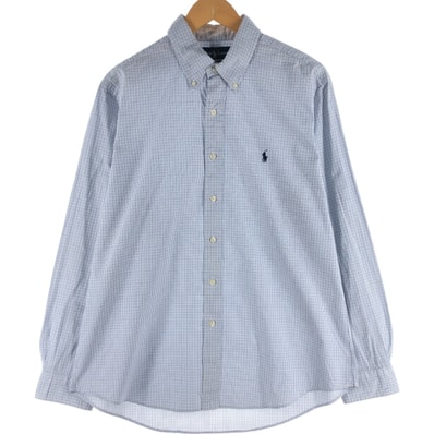 古着 ラルフローレン Ralph Lauren CUSTOM FIT 長袖 ボタンダウンチェックシャツ メンズXL相当/eaa539275