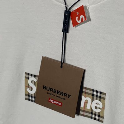 Supreme / Burberry Box Logo Tee "White"