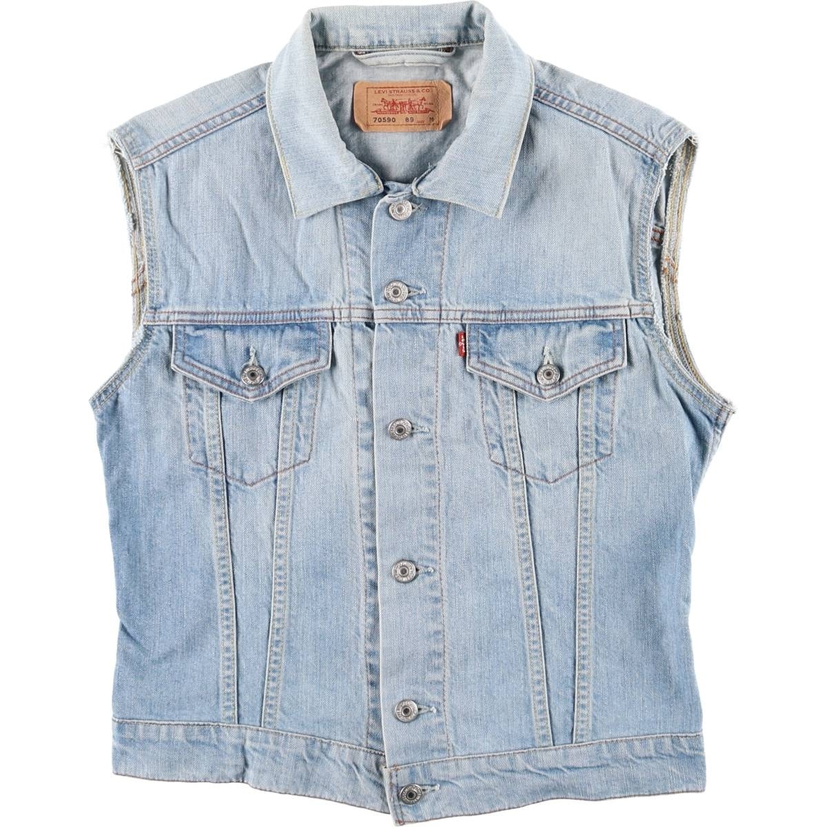古着 リーバイス Levi's 70590-89 前開き カットオフ デニムベスト レディースM相当 ヴィンテージ/eaa585833