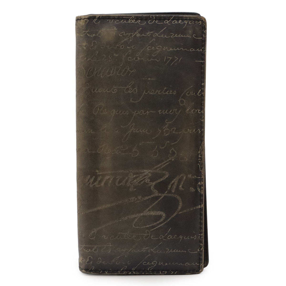 ベルルッティサンタル フラップ ロングウォレット カリグラフィ長財布