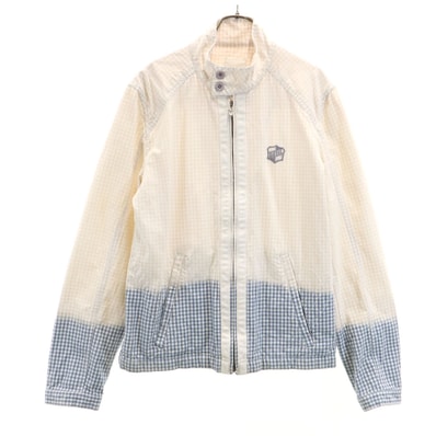 DIESEL ディーゼル チェック柄 スイングトップ L ベージュ ジャケット