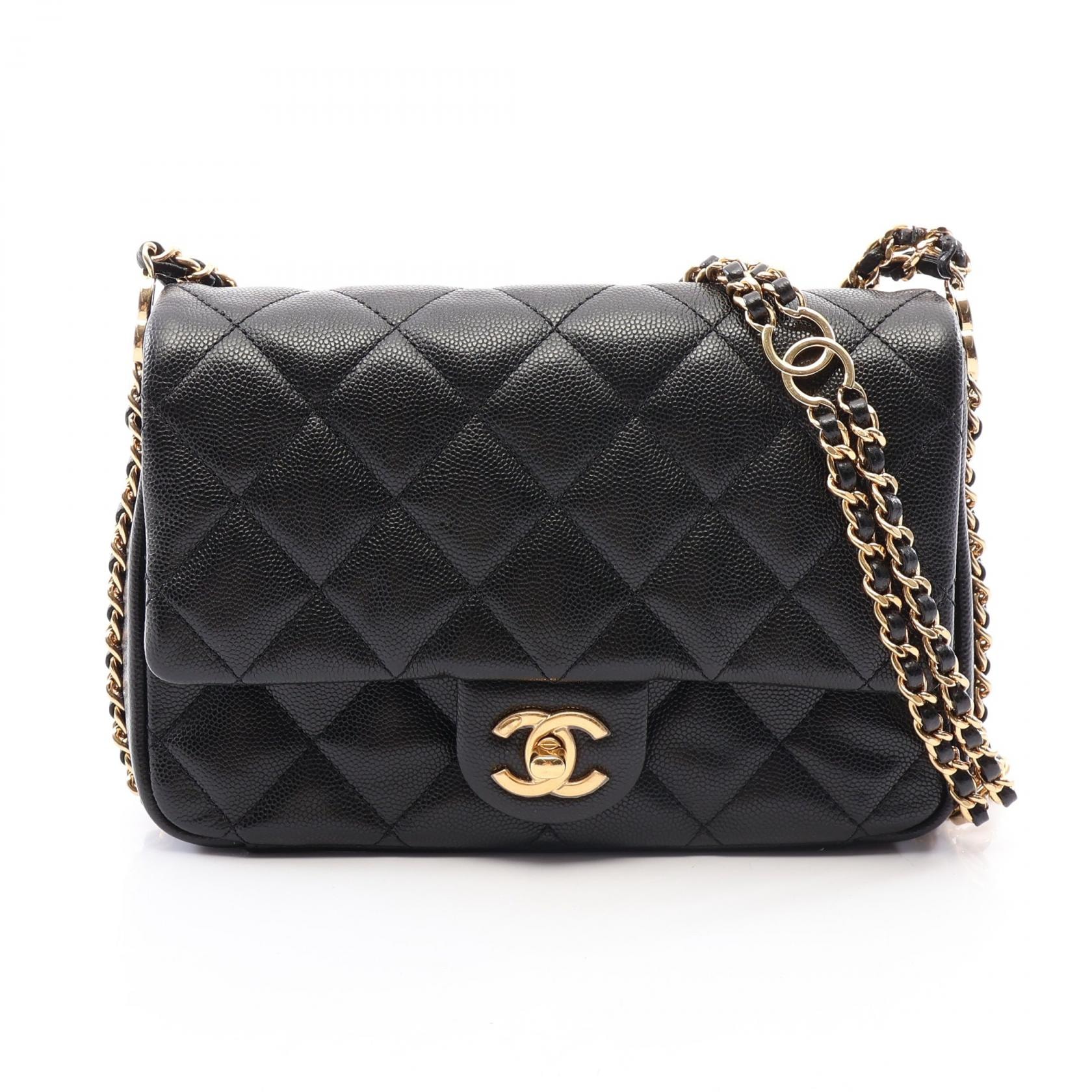 シャネル CHANEL マトラッセ ショルダーバッグ バッグ キャビアスキン(グレインドカーフ) レディース ブラック系 AS3757 【中古】