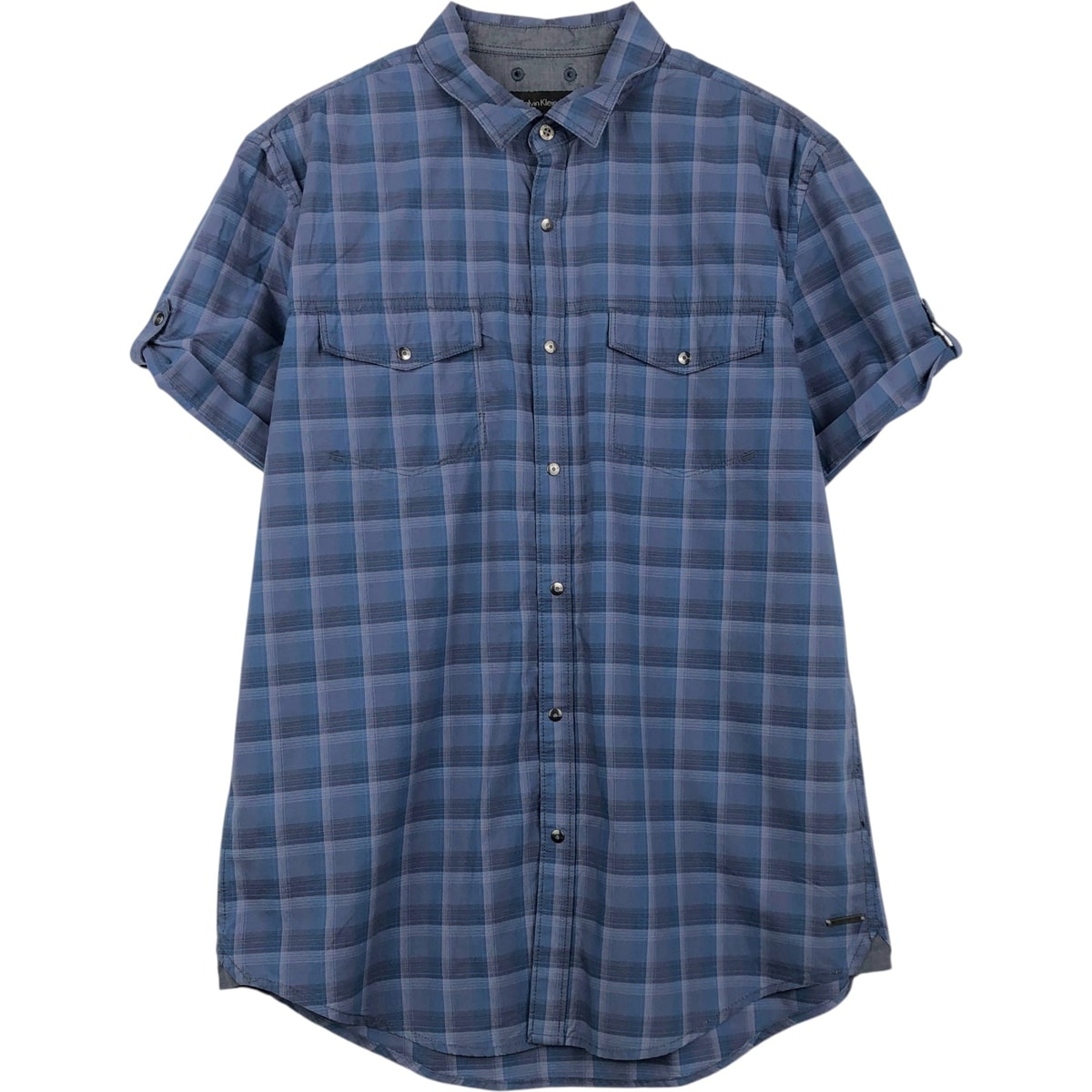 古着 カルバンクライン Calvin klein JEANS 半袖 コットン チェックシャツ メンズM相当/eaa655390