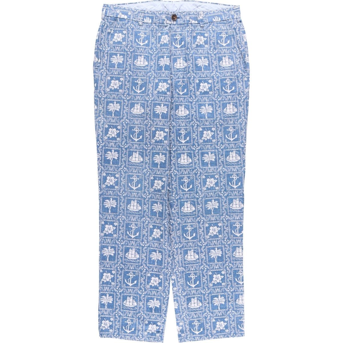 古着 ブルックスブラザーズ Brooks Brothers CLARK × REYN SPOONER レインスプーナー ライハナセーラー コットン スラックスパンツ メンズw34相当/eaa584169