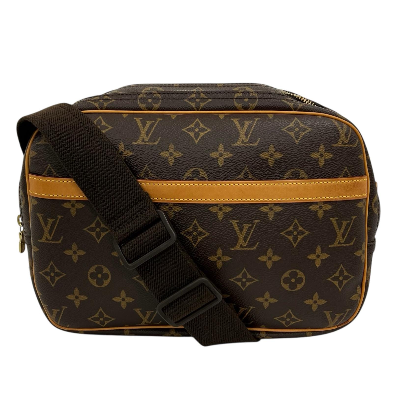 美品 LOUIS VUITTON ルイ・ヴィトン リポーターPM M45254 ショルダーバッグ モノグラムキャンバス ブラウン レディース【中古】