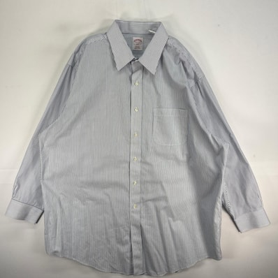 古着 ブルックスブラザーズ Brooks Brothers 長袖シャツ カラーステイ 346 XL ブルー系 ストライプ メンズ