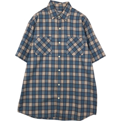 古着 カーハート Carhartt チェック柄 半袖 ワークシャツ メンズL相当/eaa637825