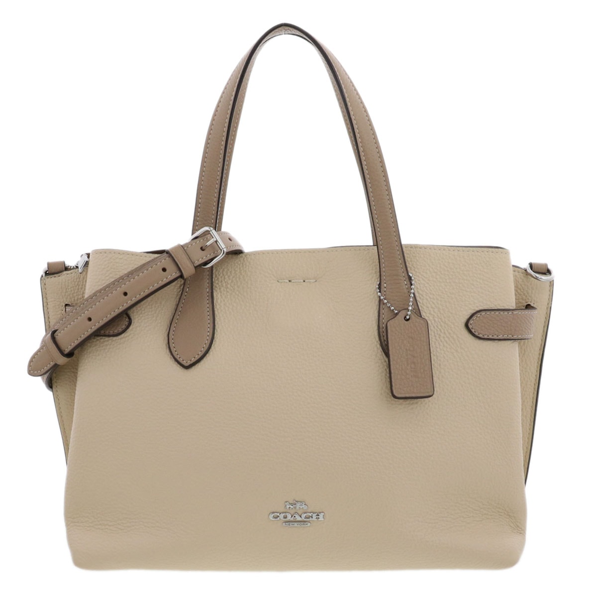 COACH コーチ ハンナ キャリーオール トートバッグ CH536 ベージュ レディース【中古】